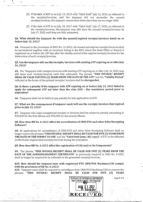 2022 Revenue Memorandum Circulars .